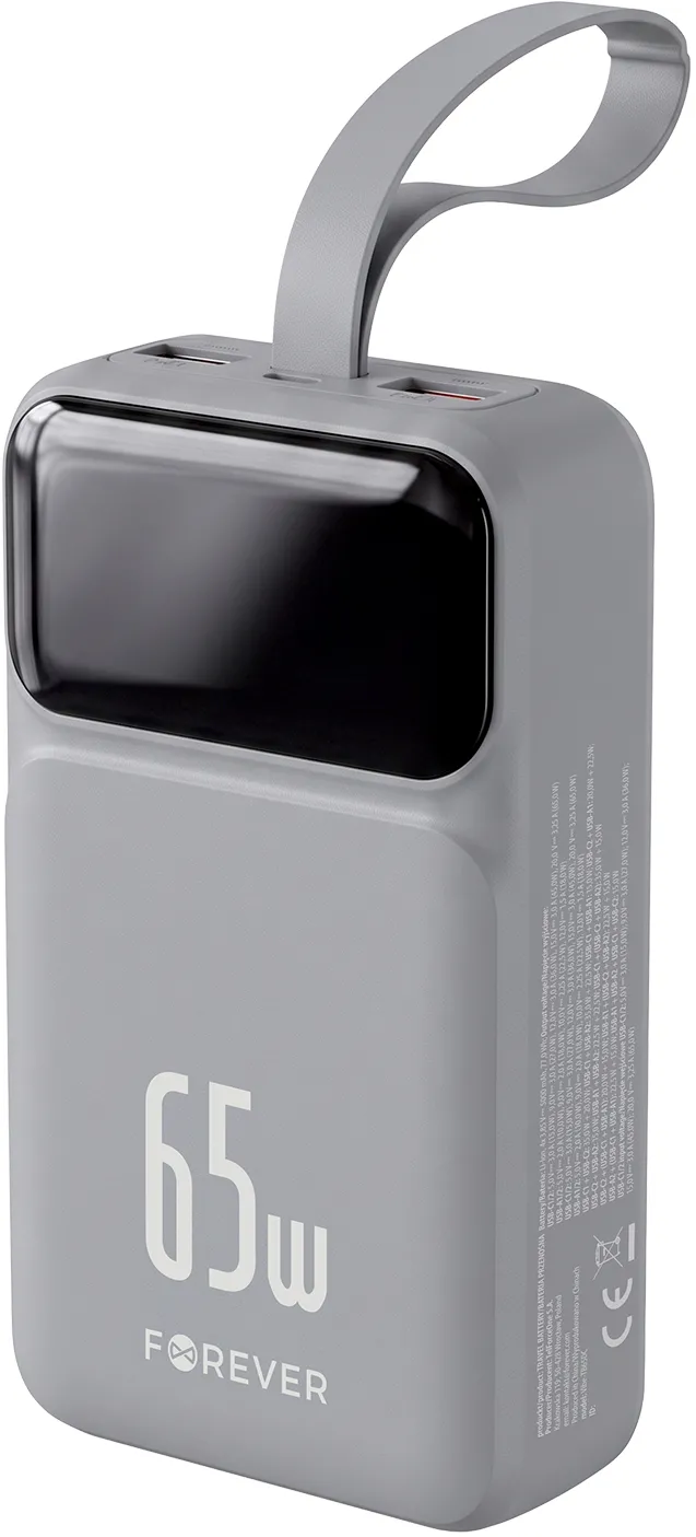 Forever power bank Vibe-TB65 PD QC 65W 20000 mAh silver
