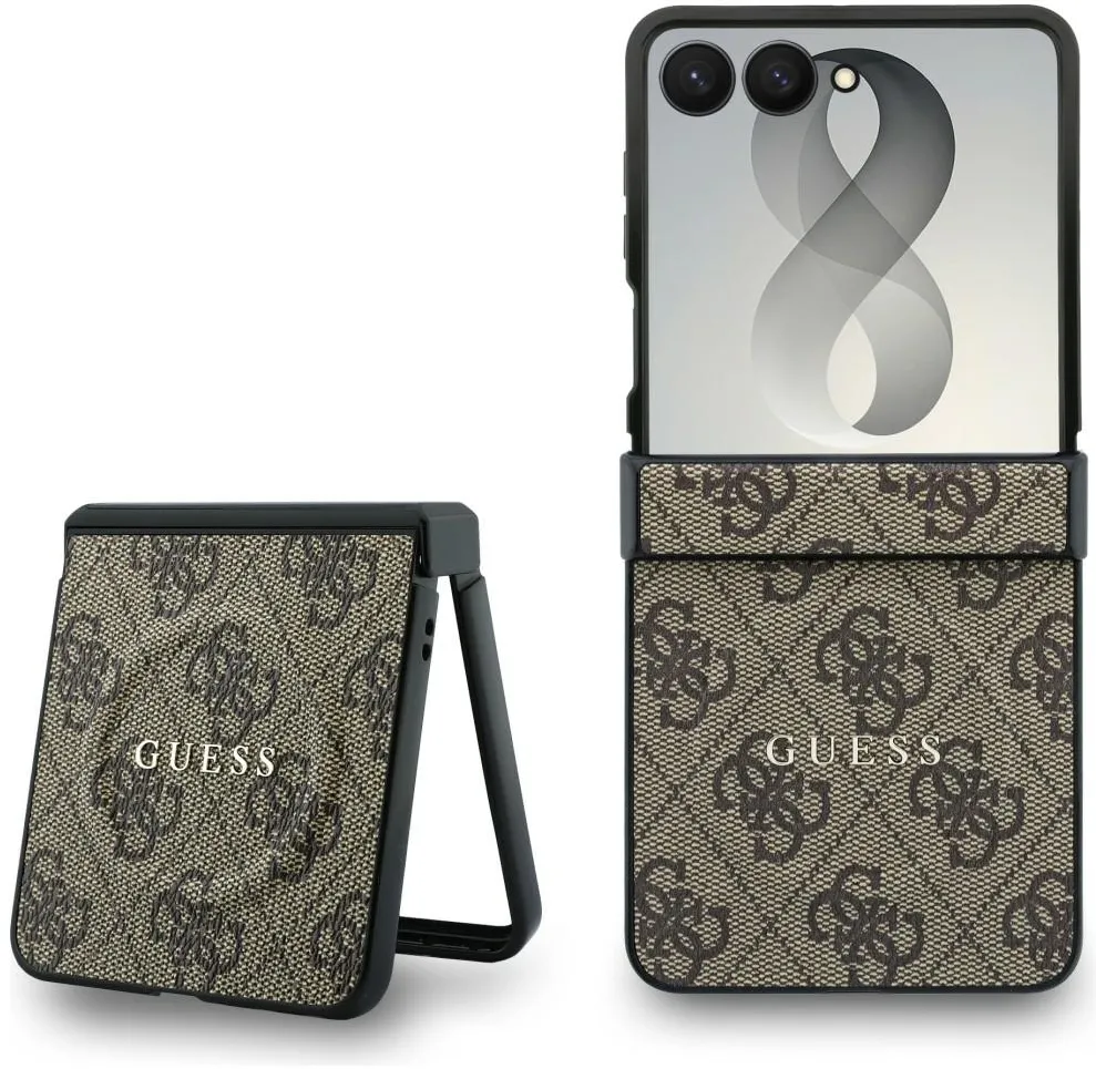 Guess  HC Magnetic 4G PU CLASSIC case for Samsung Galaxy Z Flip 8 brown