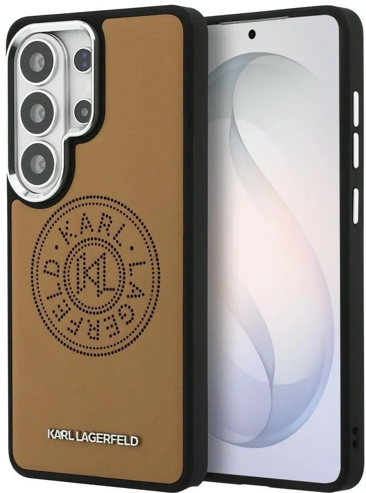 Karl Lagerfeld case Perforated KL MagSafe for Samsung Galaxy S26 Ultra brown