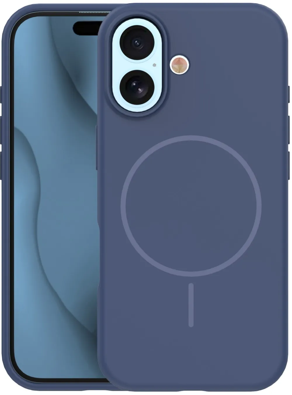Silicone Thin Mag case for iPhone 17 6,3" / 18 6,3" dark blue