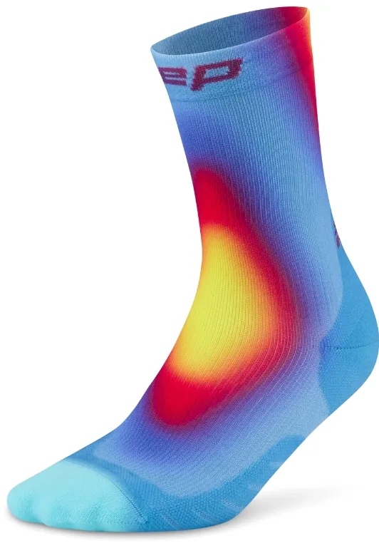 CEP - sosete compresie medii - run edt. gradient 5.0 - blue/yellow