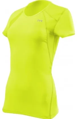 TYR - Tricou Alergare - Femei - Galben Fluo - L