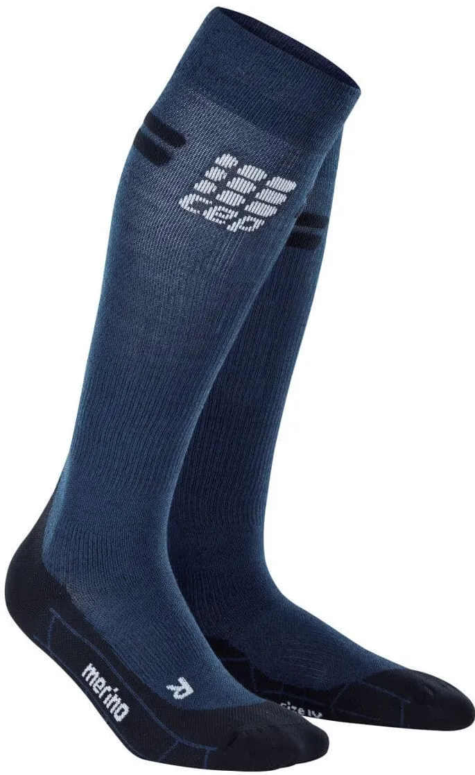 CEP - sosete de compresie inalte alergare merino femei - Run Merino Socks - navy-black - 25-31cm - II