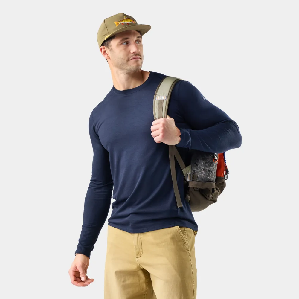 Smartwool - bluza de corp - Classic All-Season Merino Base Layer Crew Boxed - Deep Navy - M
