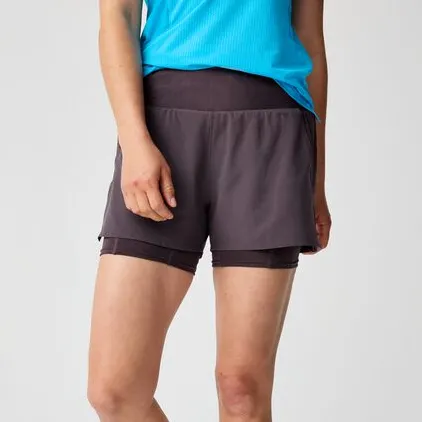 Brooks - pantaloni scurti 2in1 - High Point 3" 2-in-1 Short 2.0 W - Purple - S