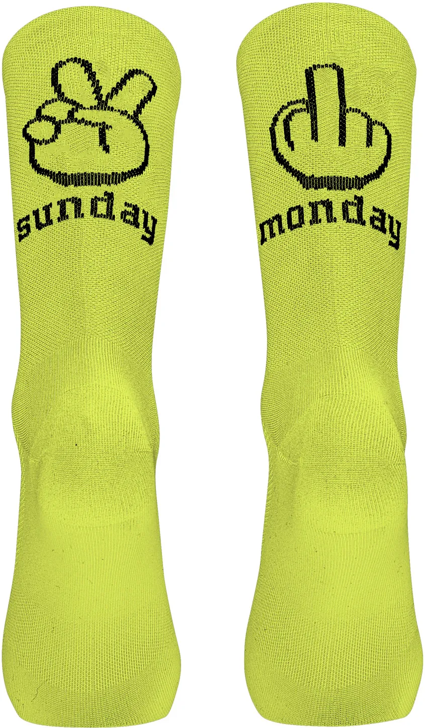 Northwave - sosete ciclism - Sunday Monday - inaltime 18 cm - galben fluo - M - 40-43