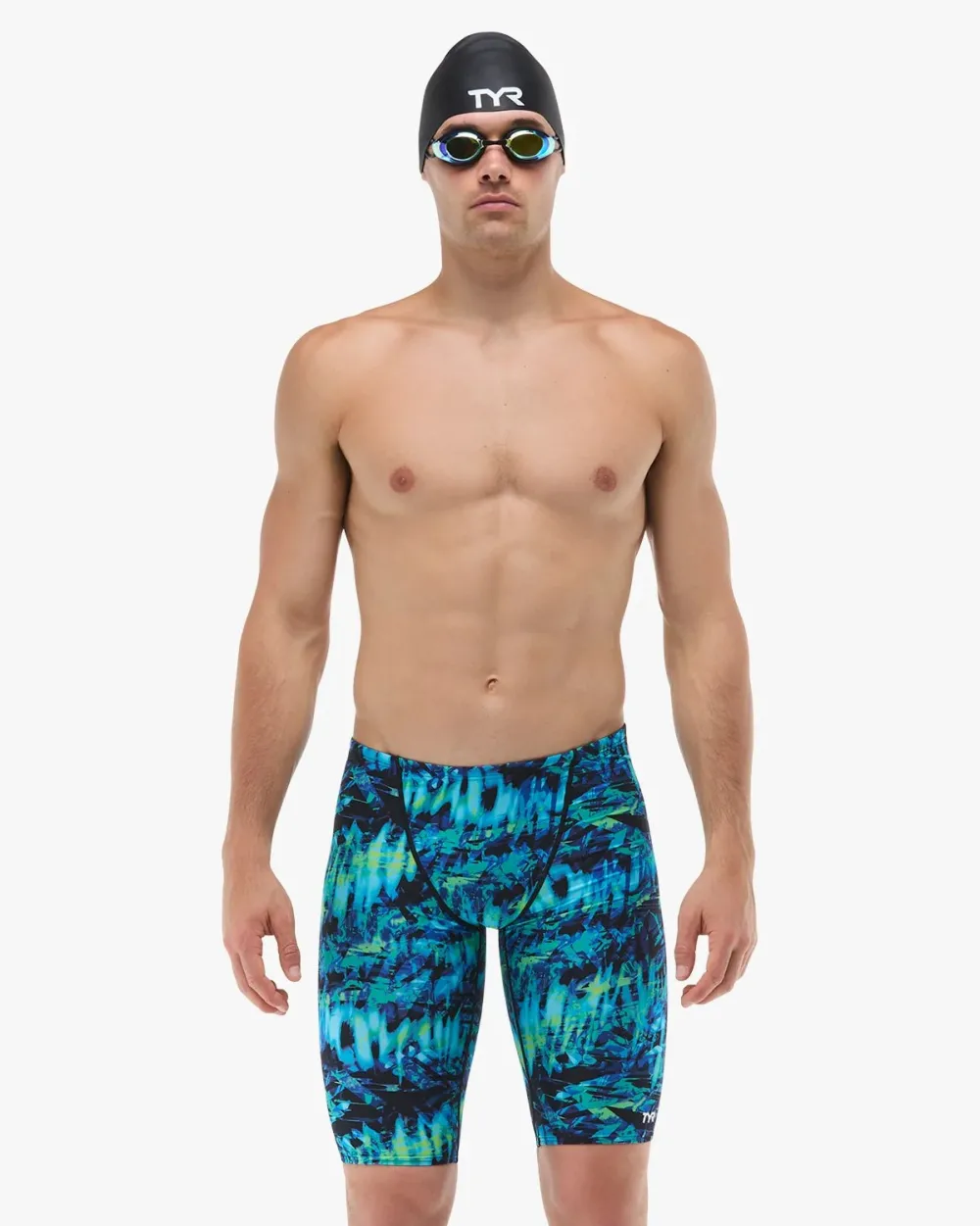 TYR - costum inot barbati tip jammer - Durafast Lite Jammer Seismo - Blue | Green - 40 (XXL)