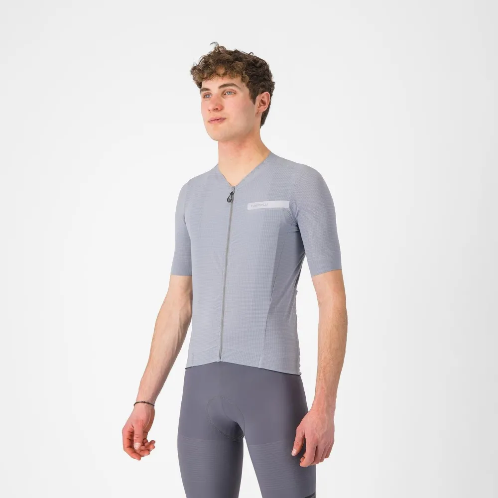 Castelli - tricou ciclism maneca scurta tailored fit - Premio Evo Jersey - gri - 3XL