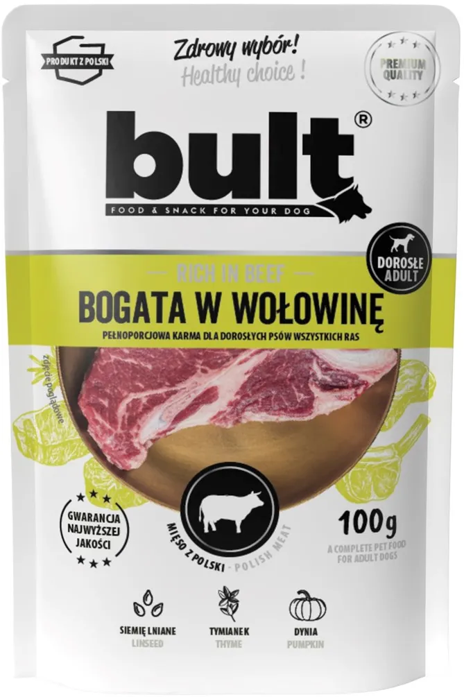 BULT Rich in beef - wet dog food - 100g