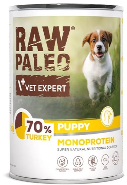 VETEXPERT Raw Paleo Puppy Monoprotein Turkey - wet food for puppies - 400 g
