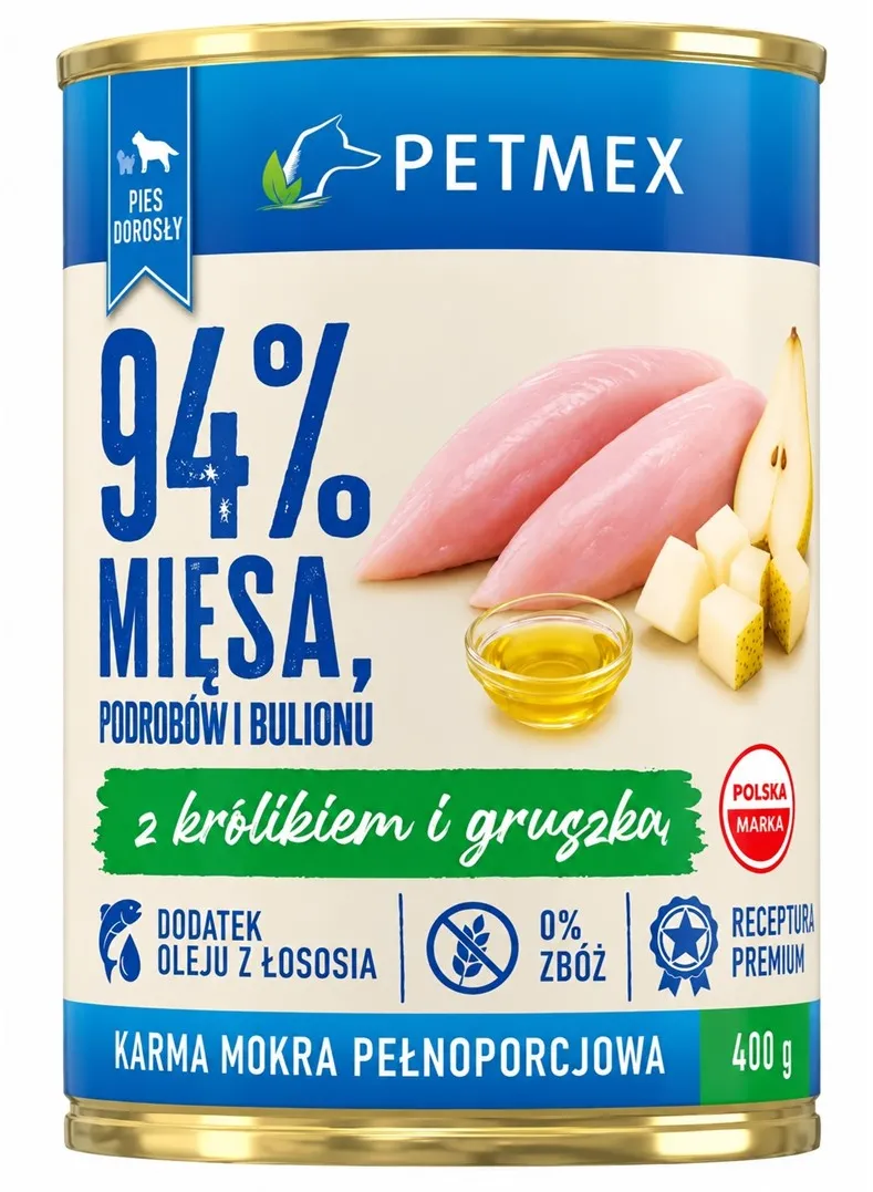 PETMEX with rabbit and pear - wet dog food - 400g