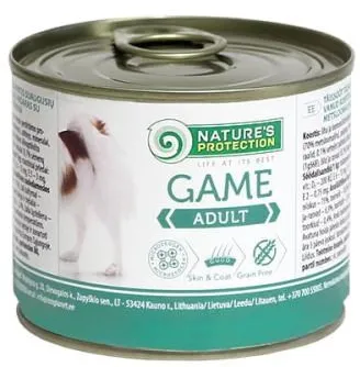 NATURE'S PROTECTION Adult Game - wet dog food - 200 g