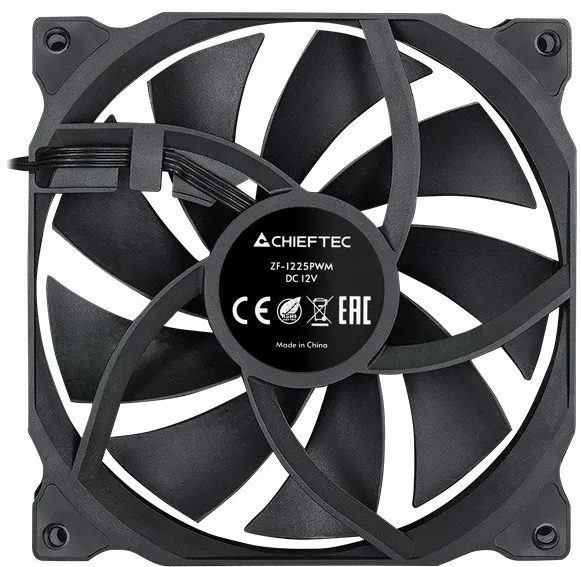 Chieftec ZF-1225PWM computer cooling system Computer case Fan 12 cm Black 1 pc(s)