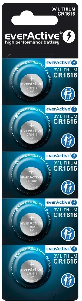 Lithium battery mini everActive CR1616 - blister 5 pcs.