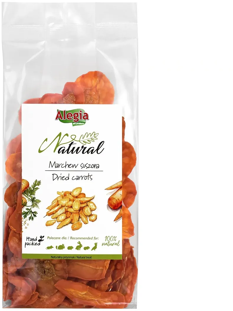 ALEGIA Dried carrots - treat for rodents and rabbits - 60g
