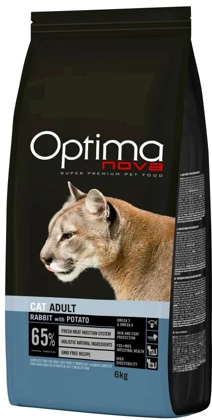 OPTIMANOVA Cat Adult Rabbit and Potatoes - dry cat food - 6kg