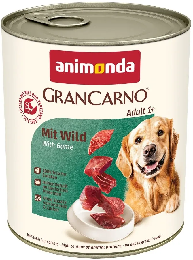 ANIMONDA GranCarno Adult Game  - wet dog food - 800g