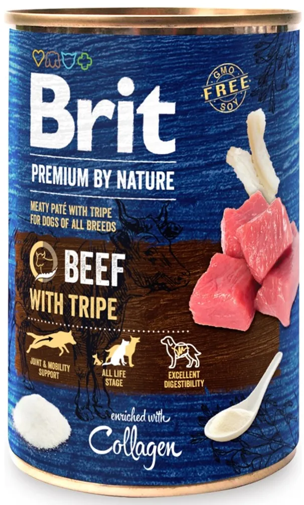 BRIT Premium by Nature Beef with Tripe - Wet dog food - 400 g