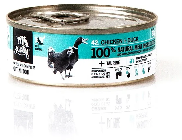 3COTY Chicken with duck For kittens - wet cat food - 80g