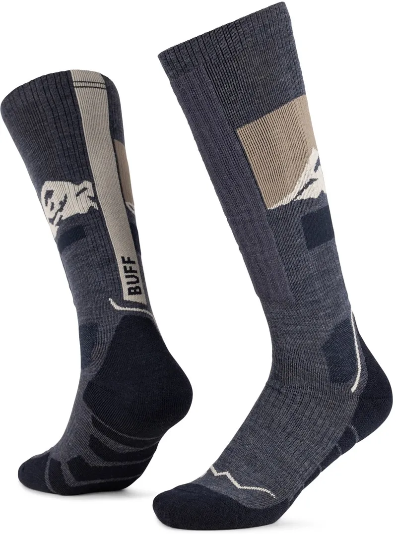BUFF Merino HW Over The Calf Socks, 01 Night Blue L