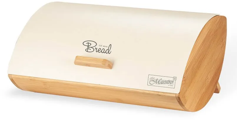 Maestro MR-1775-IVORY bread box Other Ivory, Wood Bamboo, Metal