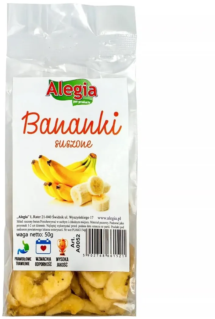 ALEGIA Dried bananas - treat for rodents and rabbits - 60g