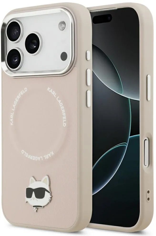 Karl Lagerfeld case for iPhone 17 Pro Max 6,9" Choupette Pin MagSafe pink