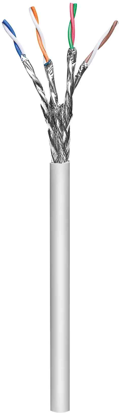 Goobay CAT 6a network cable, S/FTP (PiMF) 50 m, Grey