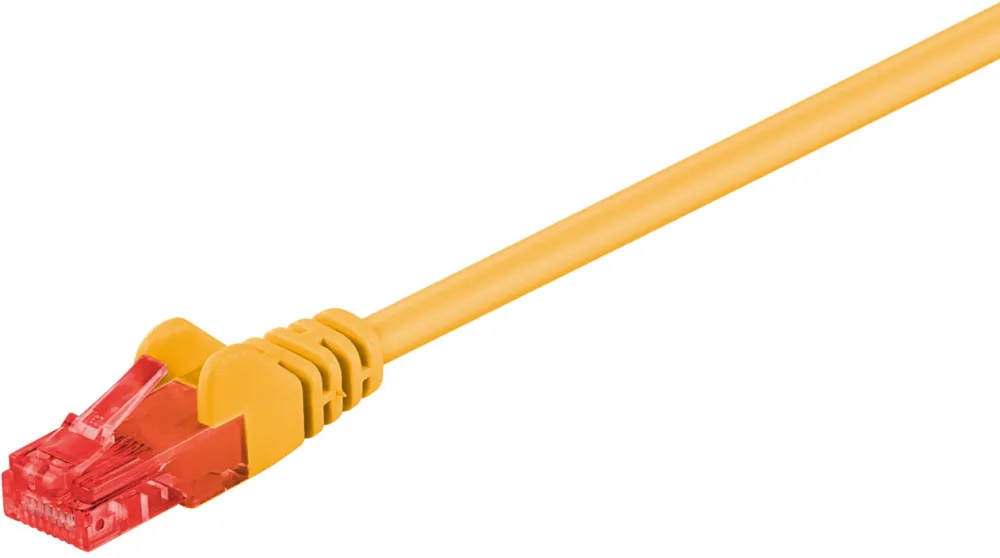 Goobay 95590 CAT 6 Patch Cable, U/UTP, yellow