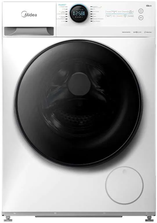 Midea MF200D80WB/W-HR Washing Machine with Dryer, A/E, Front loading, Depth 47,5 cm, Washing 8 kg, Drying 6 kg, White