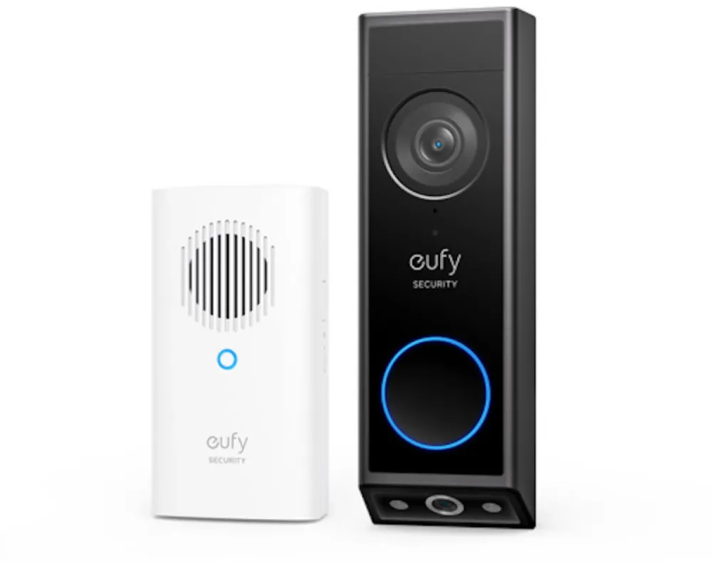 Set Sonerie video eufy E340 cu difuzor wireless (HomeBase Mini) Dual Camera 2K HD Negru