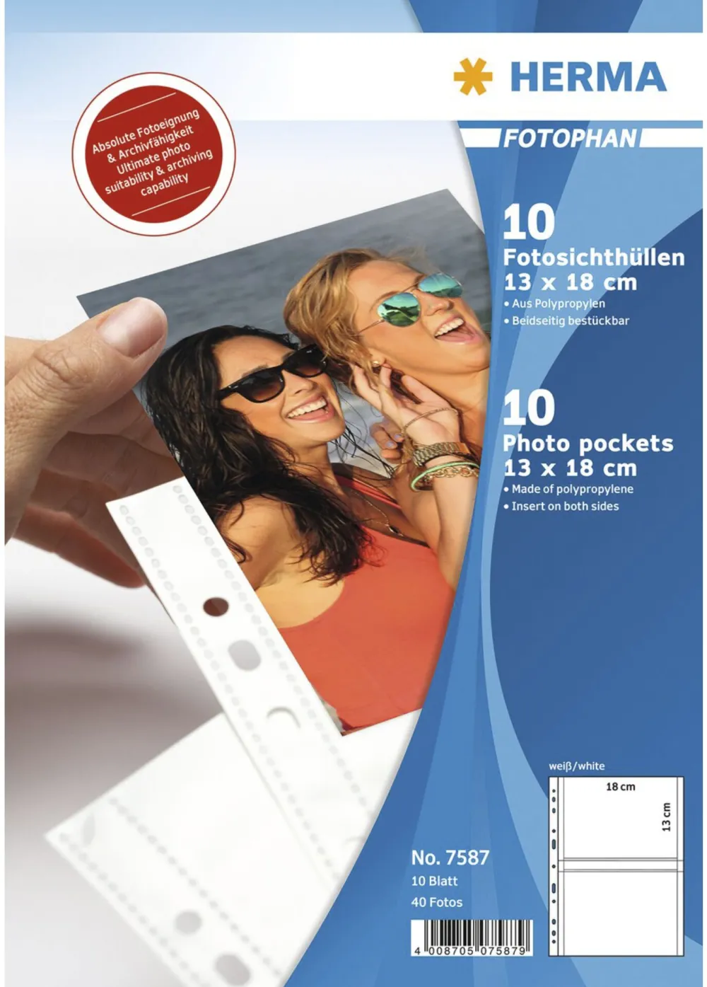Herma fotophan 13x18 10 Sheets white 7587