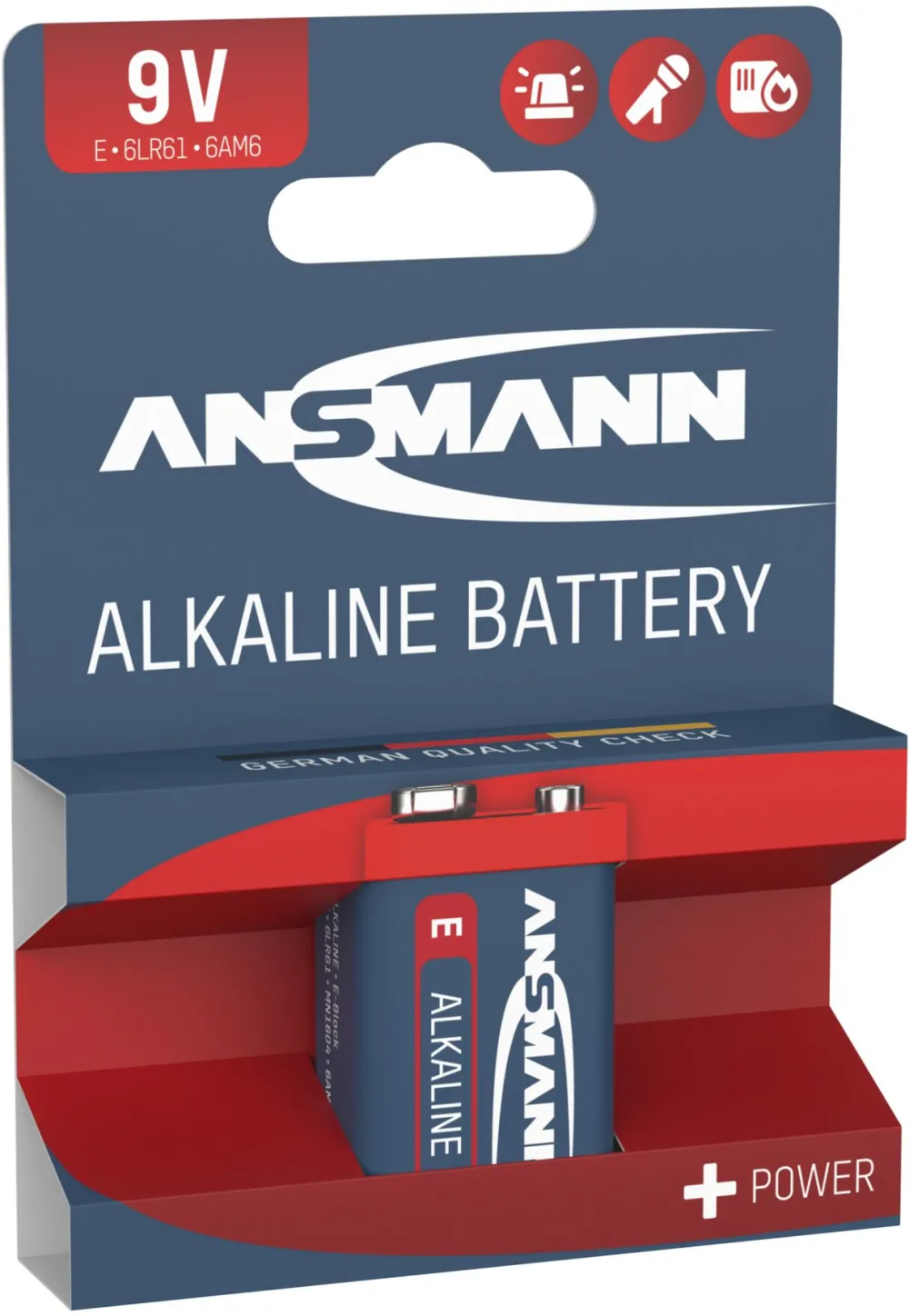 1 Ansmann Alkaline 9V block red-line