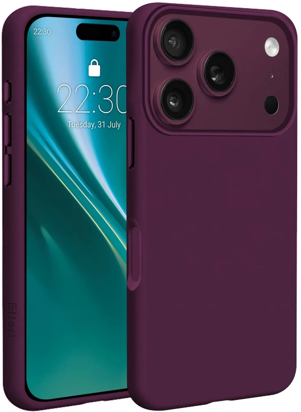 Etteri Silicone Mag case for iPhone 17 Pro / 18 Pro 6,3'' dark cherry