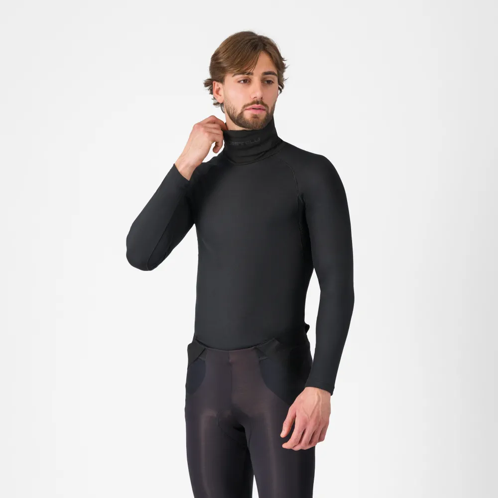 Castelli - bluza de corp cu guler - Flanders Neck Warm - negru - S