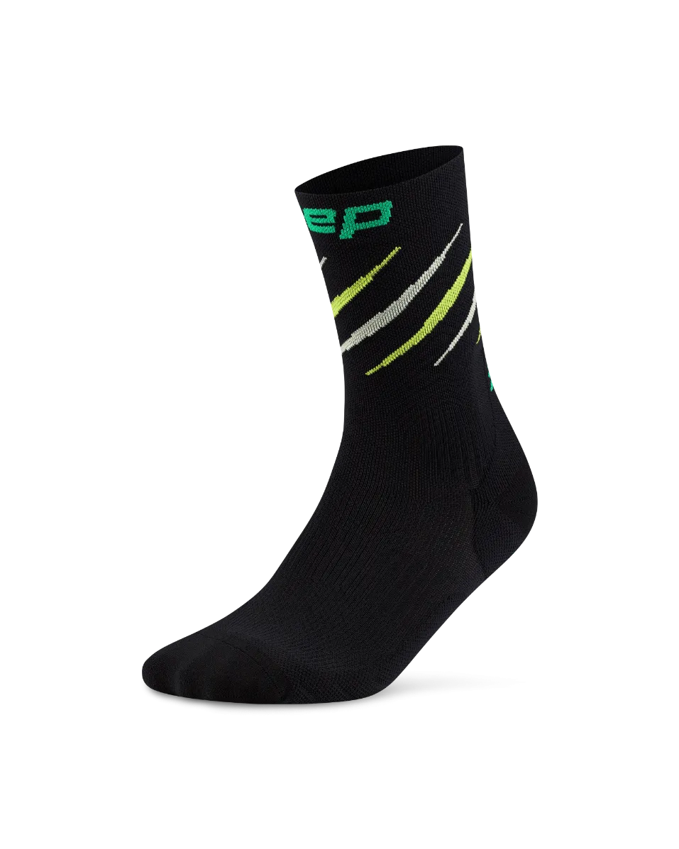 CEP - sosete compresie medii - CORE RUN EDITION CLAWS - W - black | green - IV - 40-43