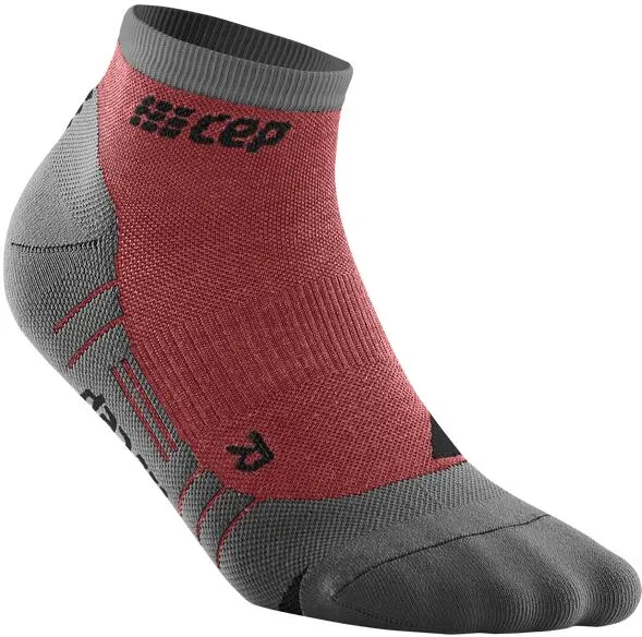 CEP - sosete compresie peste glezna - hiking light merino low-cut socks - berry | grey - II - 34-37