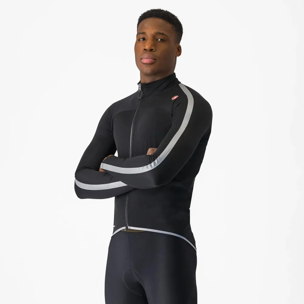 Castelli - jacheta de ploaie - Ultra Rain Cape - negru/argintiu reflex - 3XL