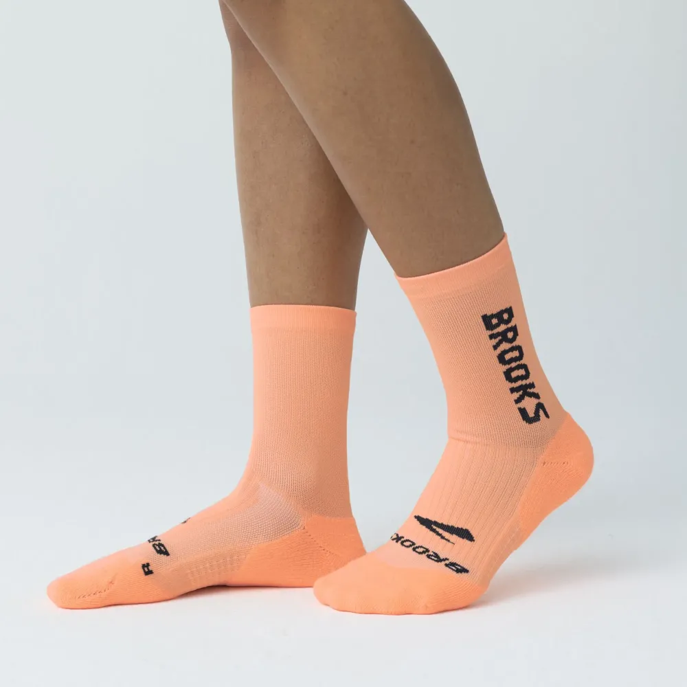 Brooks - sosete alergare - Ghost Crew Sock - Cyber Peach I Brooks - M - 38-41