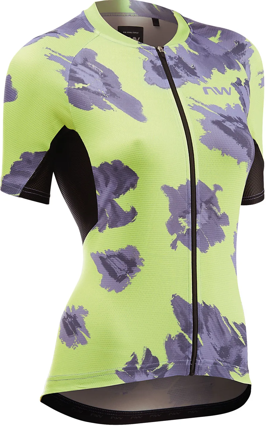 Northwave - tricou ciclism maneca scurta unisex fit - Force Evo W - verde | mov - XS