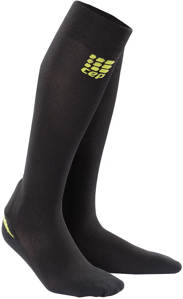 CEP - Sosete lungi orto suport tendon Achile - women - black/green - II
