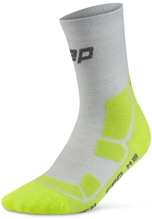 CEP - sosete compresie mid cut - Hiking Mid Cushion W - grey | acid lime - IV (40-43)