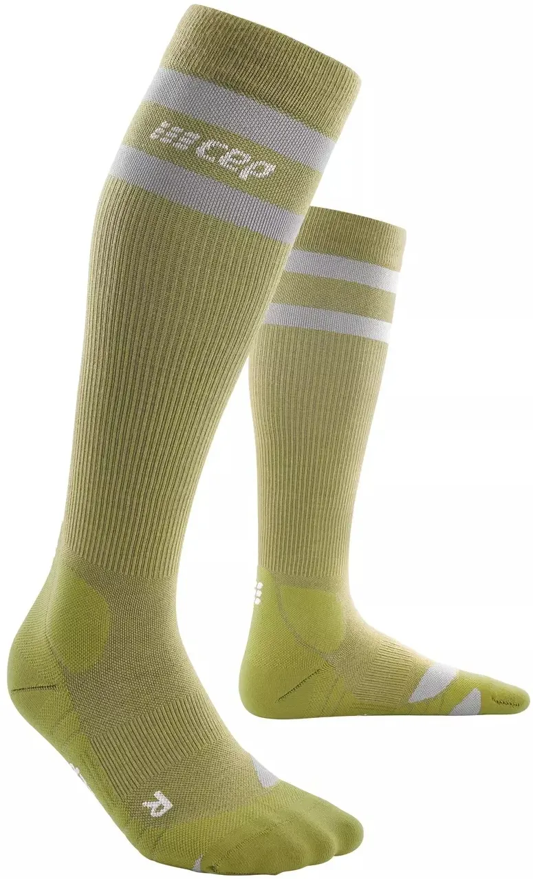CEP - sosete compresie inalte - hiking 80`s socks tall - olive | grey - III - 32-38 cm gamba