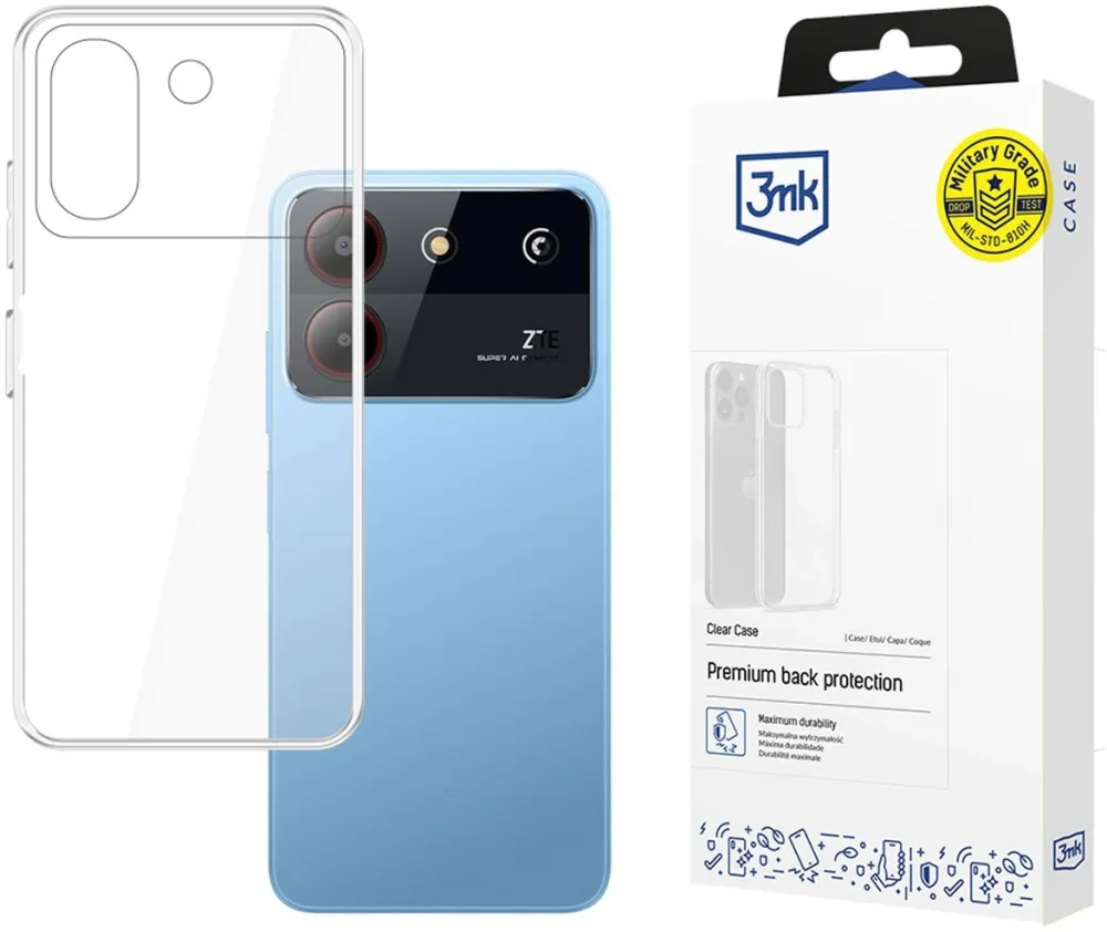 3mk Clear Case for ZTE Blade A54 - transparent