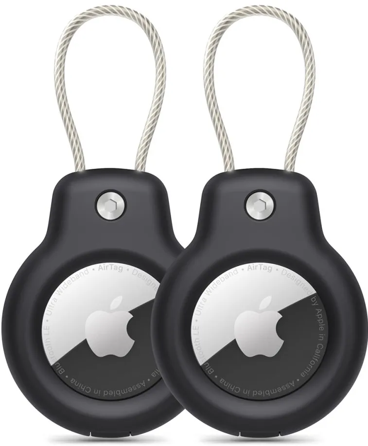 Tech-Protect Rough Vein 2-pack case for Apple AirTag - black