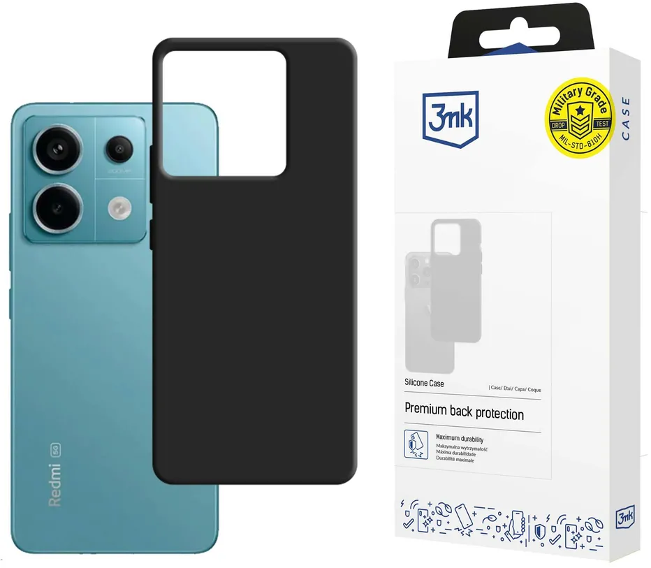 3mk Silicone Case for Xiaomi Redmi Note 13 Pro 5G - Black