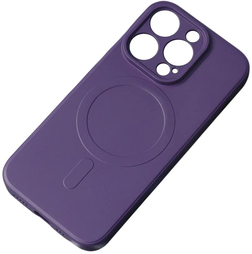 MagSafe Compatible Silicone Case for iPhone 15 Plus Silicone Case - Purple