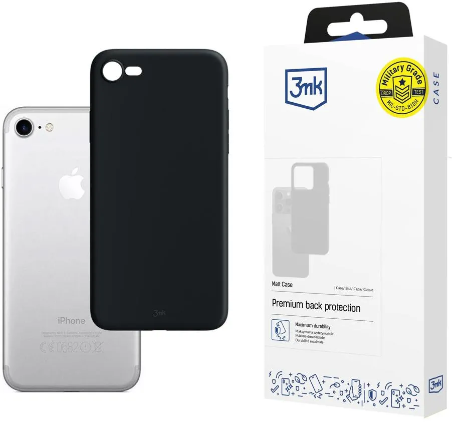 3mk Matt Case for iPhone 7 / 8 - black