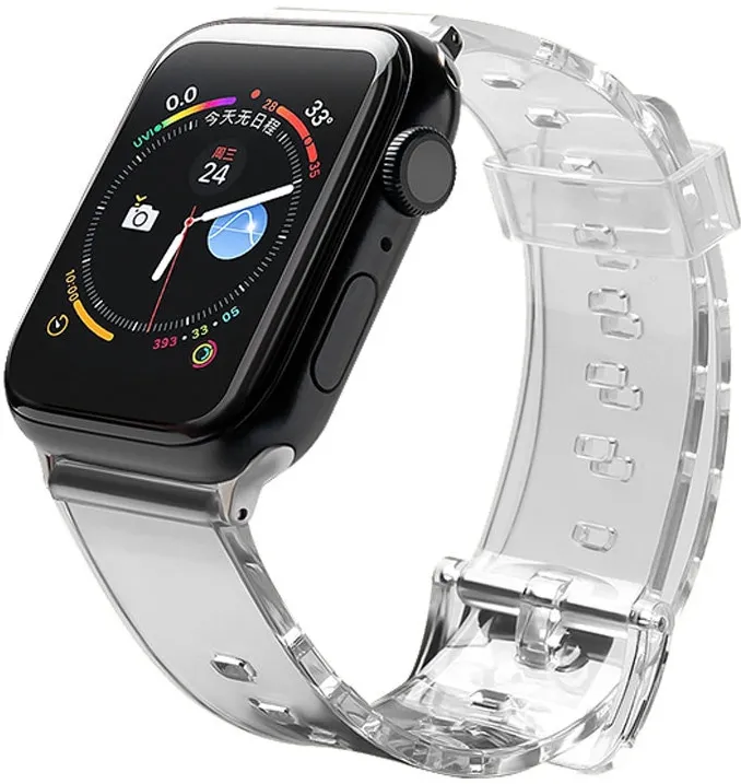 Silicone Strap Bracelet Bracelet Strap Light for Apple Watch 42 / 44 mm - Black