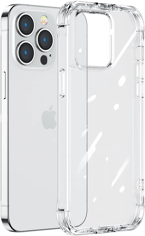 Joyroom Defender Series Case Cover for iPhone 14 Pro Armored Hook Cover Stand Clear (JR-14H2)